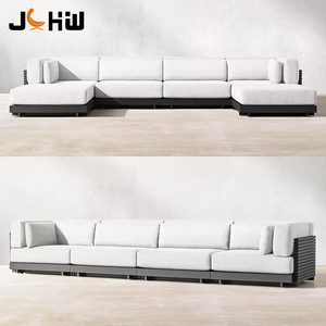 Ensemble <span class=keywords><strong>de</strong></span> canapés d'extérieur modernes en <span class=keywords><strong>aluminium</strong></span> <span class=keywords><strong>de</strong></span> luxe en métal pour hôtel meubles <span class=keywords><strong>de</strong></span> patio <span class=keywords><strong>de</strong></span> <span class=keywords><strong>jardin</strong></span> résistants aux intempéries pour cour, villa et parc - Product Image 5