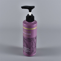 Design de mode Prix de gros Violet Shampooing Distributeur de savon liquide PE Plastique 500ml Lotion Pompe Bouteille