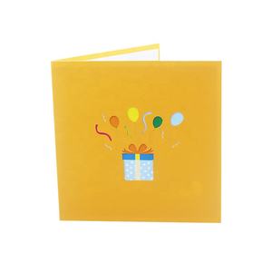 Nouveau design de montgolfière Cartes de vœux faites à la main Cartes de remerciement personnalisées avec fleur <span class=keywords><strong>d</strong></span>écoupée au laser 3D - Product Image 5