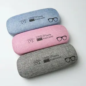 Sang trọng số lượng lớn mang nhãn hiệu hộp cho kính kính kính cứng Linen trường hợp tùy chỉnh Mắt kính Organizer Eyewear bao bì với logo