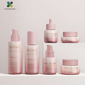 Ensemble de flacons de luxe en verre pour soins de la peau, dégradé ambre, pot de crème pour le visage, flacon de lotion, compte-gouttes d'huile essentielle, emballage cosmétique - Product Image 3