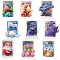 Lot de figurines d'art fantaisie Pokémon 151 authentiques avec support d'affichage en acrylique, boîte de suppléments de cartes de collection et boîte mystère