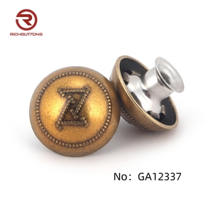 Custom Logo Brand Brown Denim Jacket with <b>Metal</b> Jeans Rivets & Eco-Friendly Button Personalized Letter Engraving - Product Image 6