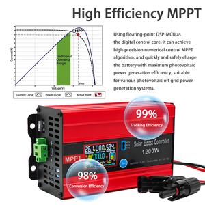 Prix Usine MYAMI Contrôleur de Charge Solaire MPPT 1200W Convertisseur DC-DC Boost 48V 60V 72V Réglable Entrée PV 12-60V 30A - Product Image 1