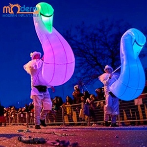 Ngoài trời trắng thiên nga trang phục cho đường phố diễu hành LED chiếu sáng Inflatable quảng cáo inflatables cho các sự kiện - Product Image 6