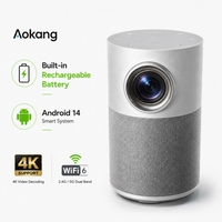 Projecteur intelligent en gros à courte focale Android 14 rechargeable avec batterie WiFi 6 BT5.4 4K Mini-projecteurs de films