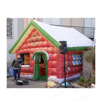Tente de Noël Gonflable Extérieure Grand Format en Oxford, Cabane de Père Noël Gonflable pour Événements et Fêtes, Prix Usine