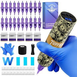 Kit de machine à tatouer sans fil style punk pour débutants, avec batterie, stylo, sac, colle, aiguille intégrée, équipement de <span class=keywords><strong>tatouage</strong></span> 850g - Product Image 6