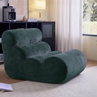 Fauteuil individuel vintage à ressorts, compressé sous vide, capitonné, garni d'éponge haute densité, compact pour salon/chambre
