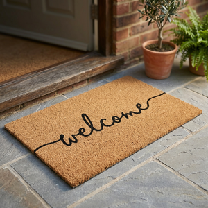 PVC Backed Coir <b>Mat</b> for Outdoor Use Solid Color Natural Printed Durable Anti Slip Washable Eco-Friendly Modern Machine Made - Product Image 2