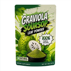 Poudre de feuilles de corossol pur, complément alimentaire naturel à base de plantes avec soutien antioxydant et bien-être immunitaire, OEM ODM Marque Privée - Product Image 1