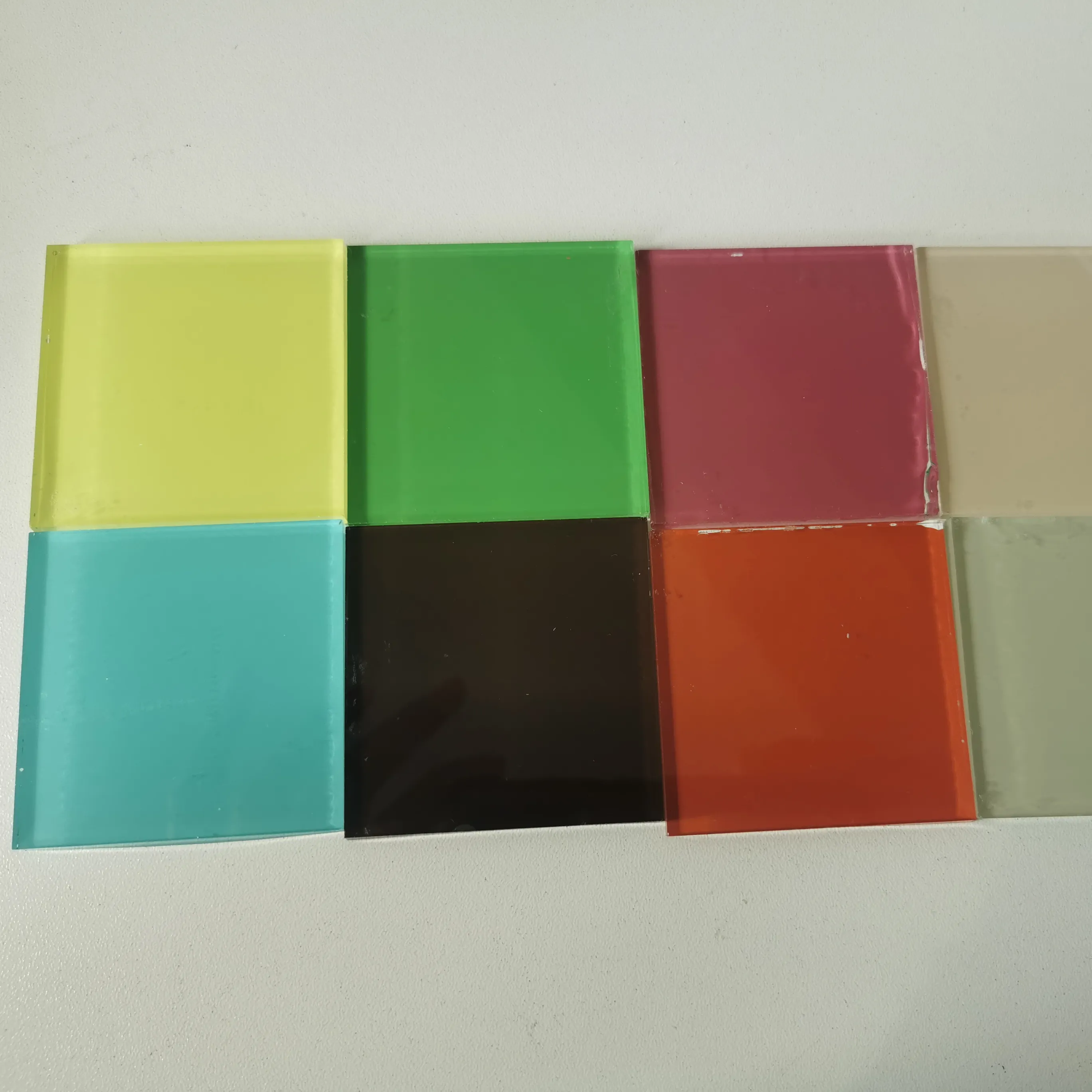 Double coated Multi color back painted glass for interior decoration