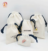Sac à cordon personnalisé avec impression de logo, en coton, pour ranger des bijoux, petit sac cadeau