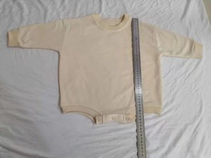 Vêtements de bébé en tissu sweat-shirt à manches longues de couleur unie pour l'automne - Product Image 3