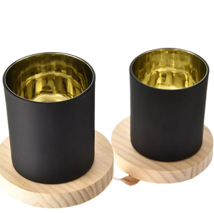 Porte-bougie personnalisable avec logo, <span class=keywords><strong>de</strong></span> haute qualité, <span class=keywords><strong>en</strong></span> verre plaqué or, blanc mat, écologique, durable, pour Noël et la maison - Product Image 2