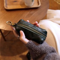 50% de réduction sur la vente en gros de petites pochettes à clés en cuir véritable de luxe, petit portefeuille