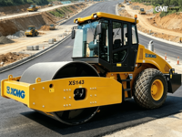 Rouleau vibratoire à tambour unique XS143 de 14 tonnes, moteur Cummins EPA EURO5, puissance 125 kW, force excitante 280 kN, pour compactage de sols
