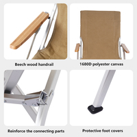 Chaise de pêche pliante en aluminium durable, personnalisable ODM/OEM, pour la plage, transat portable, mobilier de repas extérieur – Offre Spéciale