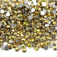 Cristal de haute qualité, petit paquet de 1440 pièces, perles demi-rondes en soie, strass léger, verre Non correctif, strass pour ongles