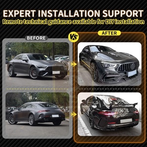 Nâng Cấp Để Top-C Phong Cách Khô Sợi Carbon Cơ Thể Kit Đối Với Mercedes Benz AMG Gt63 Phía Trước Lip Side Váy Phía Sau <span class=keywords><strong>Bumper</strong></span> Spoiler Mui Xe Bìa - Product Image 2