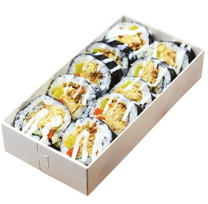 Biodegradable Wooden Food Container Dessert Bakery Pastry Cake Cheese Sushi Togo packing Box With Clear Lid