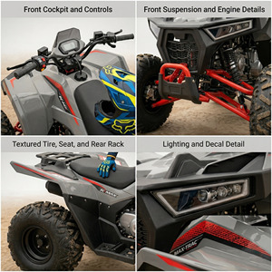 <span class=keywords><strong>Quad</strong></span> tout-terrain haute performance NEUF 60 km/h, 4 temps, 125cc / 150cc, transmission par chaîne, 8 pouces, essence, pour enfants, avec certification CE, Go Kart - Product Image 3