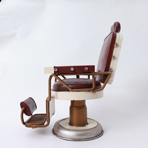 เก้าอี้ตัดผมทรงโมเดิร์น ดีไซน์สร้างสรรค์ โครงเหล็ก ปรับความสูงได้ เบาะหนัง พร้อมฐานโลหะ สำหรับห้องนั่งเล่น คอลเลคชั่นสำหรับบ้าน - Product Image 2