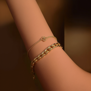 Fashion Chain <b>Bracelet</b> 316L Stainless Steel PVD Gold Plating Sustainable Resistant Jewelry for Women - Product Image 3