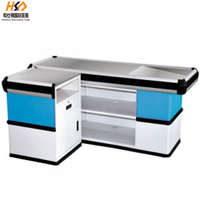 Comptoir de caisse populaire de magasin de détail supermarché hypermarché supermarché en acier inoxydable