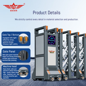 Porte automatique rétractable en aluminium Shengshichanglong pour école/usine/appartement/cour/entrepôt/hôtel/hôpital/industrie - Product Image 4