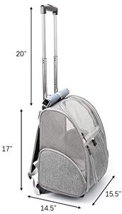 ÉCHANTILLON GRATUIT <span class=keywords><strong>Sac</strong></span> à <span class=keywords><strong>dos</strong></span> de transport <span class=keywords><strong>pour</strong></span> animaux de compagnie avec roulettes <span class=keywords><strong>Sac</strong></span> de voyage <span class=keywords><strong>pour</strong></span> chiens et chiots avec roulettes Chariot <span class=keywords><strong>pour</strong></span> <span class=keywords><strong>chien</strong></span> Approuvé par les compagnies <span class=keywords><strong>a</strong></span>ériennes - Product Image 2