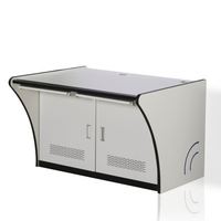 Console de salle de contrôle, poste de travail, table de surveillance droite avec armoire de rangement, console de surveillance en acier robuste