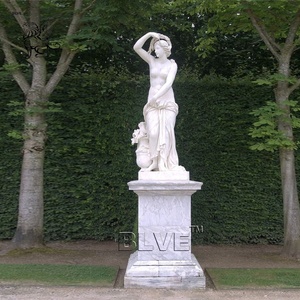 Statue de femme grecque en pierre naturelle sculptée à <span class=keywords><strong>la</strong></span> main, décoration de jardin extérieur BLVE, sculpture de <span class=keywords><strong>dame</strong></span> en marbre - Product Image 3