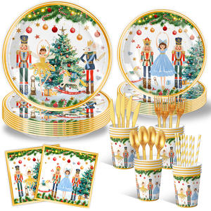 DAMAI, nuevo diseño, juego <span class=keywords><strong>de</strong></span> vajilla navideña, <span class=keywords><strong>Cascanueces</strong></span> y <span class=keywords><strong>Hada</strong></span> <span class=keywords><strong>de</strong></span> la ciruela <span class=keywords><strong>de</strong></span> azúcar, tema navideño, platos desechables, vasos y servilletas <span class=keywords><strong>de</strong></span> papel - Product Image 1