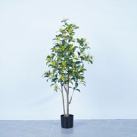 Grand Arbre Artificiel d'Osmanthus de Luxe en Pot, Faux Olivier Sucré, Décoration de Centre Commercial, Intérieur/Extérieur, Décoration de Sol, Vert, pour Salon