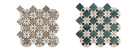 Mosaïque vert foncé mixte Beige pierre naturelle marbre Design cuisine salle de bains carreaux mosaïque pour mur sol