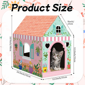 Arbre à chat classique en carton ondulé écologique de qualité supérieure, confort amélioré, griffoir pour chat, emballé en carton, universel pour chat - Product Image 3