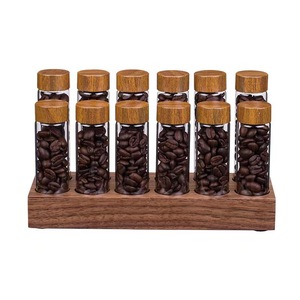 Airtight Glass <strong>Coffee</strong> Bean Storage Tube Jar for <strong>Ground</strong> <strong>Coffee</strong> &amp; Espresso Powder Reusable <strong>Container</strong> for Portioning &amp; Organizing - Product Image 2
