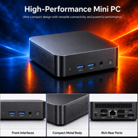 PC Desktop Mini Kompak Intel N3350 CPU, RAM DDR3 6GB, M.2 NGFF SATA, Antarmuka Audio USB Type-C, Mini PC Hitam Pasokan Grosir