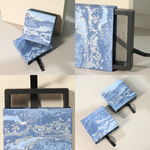 Transparent Art/Printing Paper 3D Floating Frame Jewelry Display Holder Case Drawer <b>Box</b> <b>Floral</b> Pattern Embossed Printing - Product Image 2