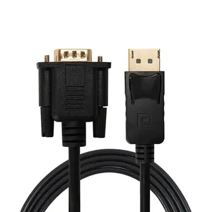 1,8 m vergoldetes Displayport-zu-VGA-Adapter kabel Stecker zu Stecker DP-zu-VGA-Konverter kabel für Projektor-TV-Player-Unterstützung 1080P