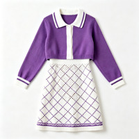 OEM ODM Personnalisé, robe en tricot pour femmes, tissu tricoté de haute qualité, col polo, jacquard et maille