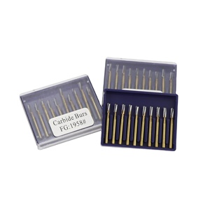 Fraise rotative endodontique dentaire en carbure de tungstène haute vitesse dorée - Product Image 1