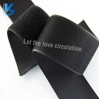 Bande de fixation auto-agrippante découpée à la forme, modèle 018, noire, autocollante, élastique, résistante à la chaleur, 100 % nylon
