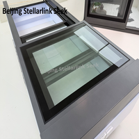 Lucarne coulissante électrique rétractable en aluminium, étanche, avec éclairage d'accès pour escaliers de toit, fenêtres, terrasses et sous-sols