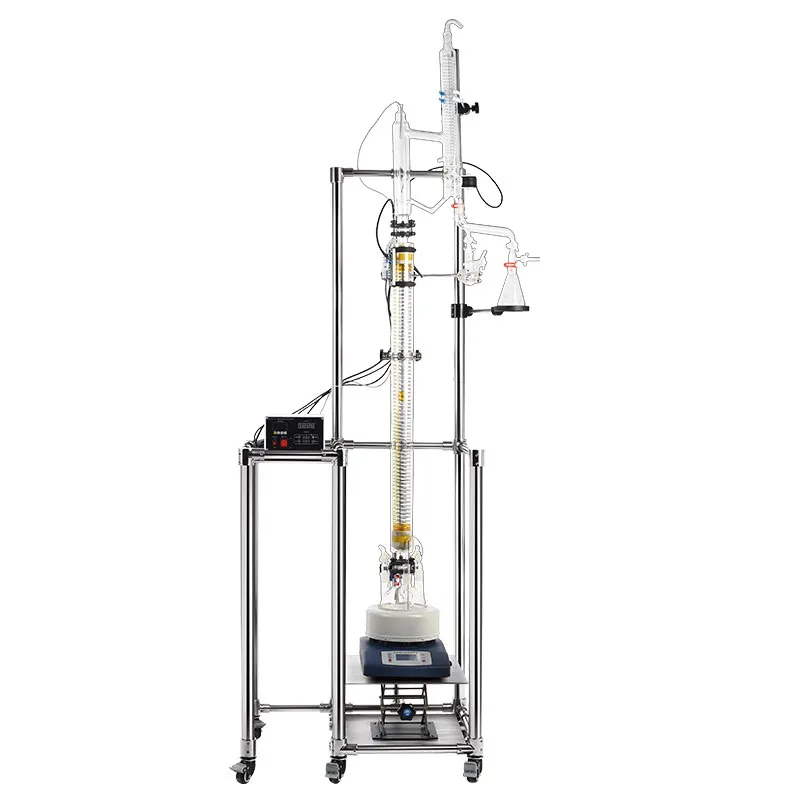 Raddrizzatore di vetro da laboratorio rettifica distillazione distillazione distillazione frazionamento torre stiller distillatore raddrizzatore distillatore