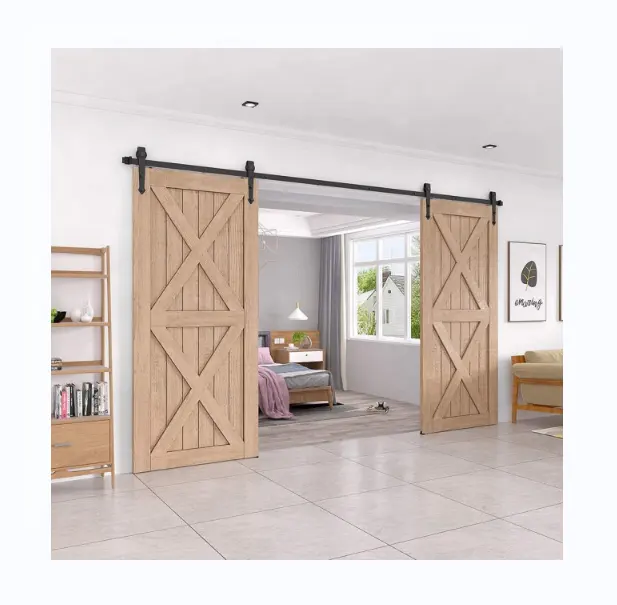CBMmart日本デザイン無垢材納屋ドア引き戸寝室用室内ドア