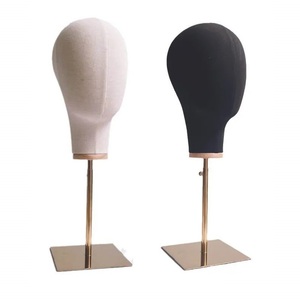 Tête de Mannequin en Tissu, Modèle pour Chapeau, Casquette, Écharpe, Bijoux, Toupet, <span class=keywords><strong>Perruque</strong></span>, Santé et Beauté, Présentoir Doré - Product Image 1