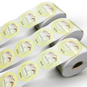 Autocollants en vinyle personnalisés en gros, étiquettes en papier, étiquettes d'emballage rondes, autocollants circulaires transparents imprimés, PP - Product Image 5
