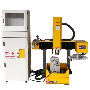 Remax Desktop 4040 5 Axis Disc ATC CNC Router Metal Milling Engraving Machine